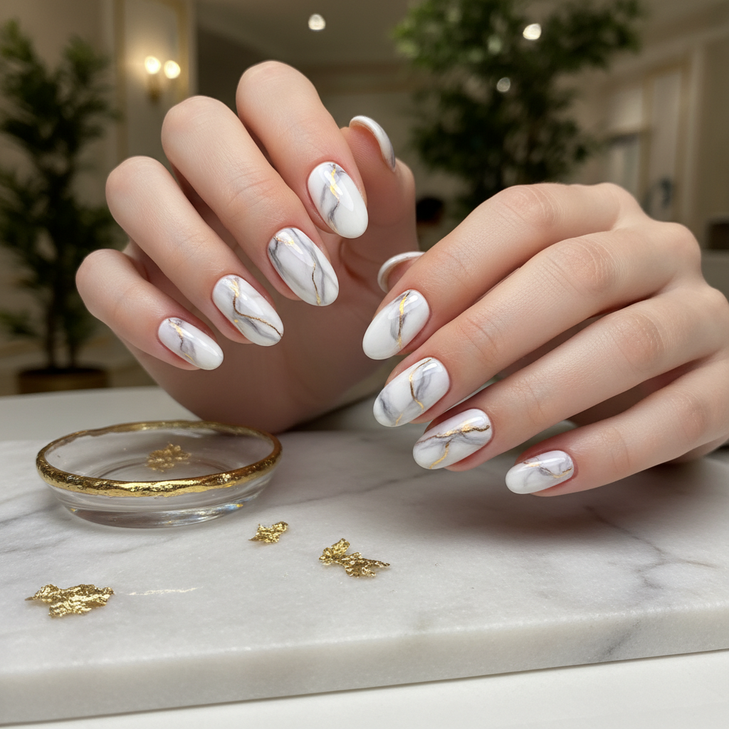 Photo-real Salon Marble Nails