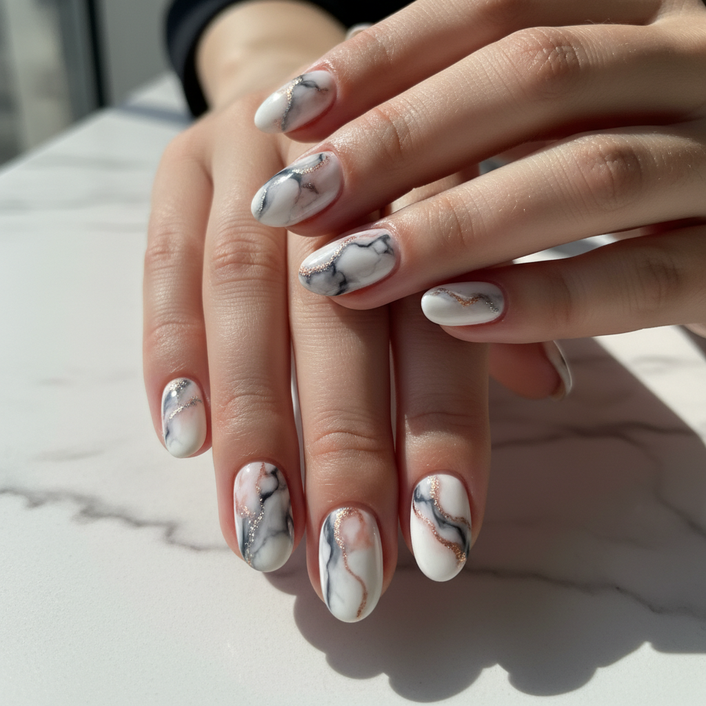Photo-real Salon Marble Nails