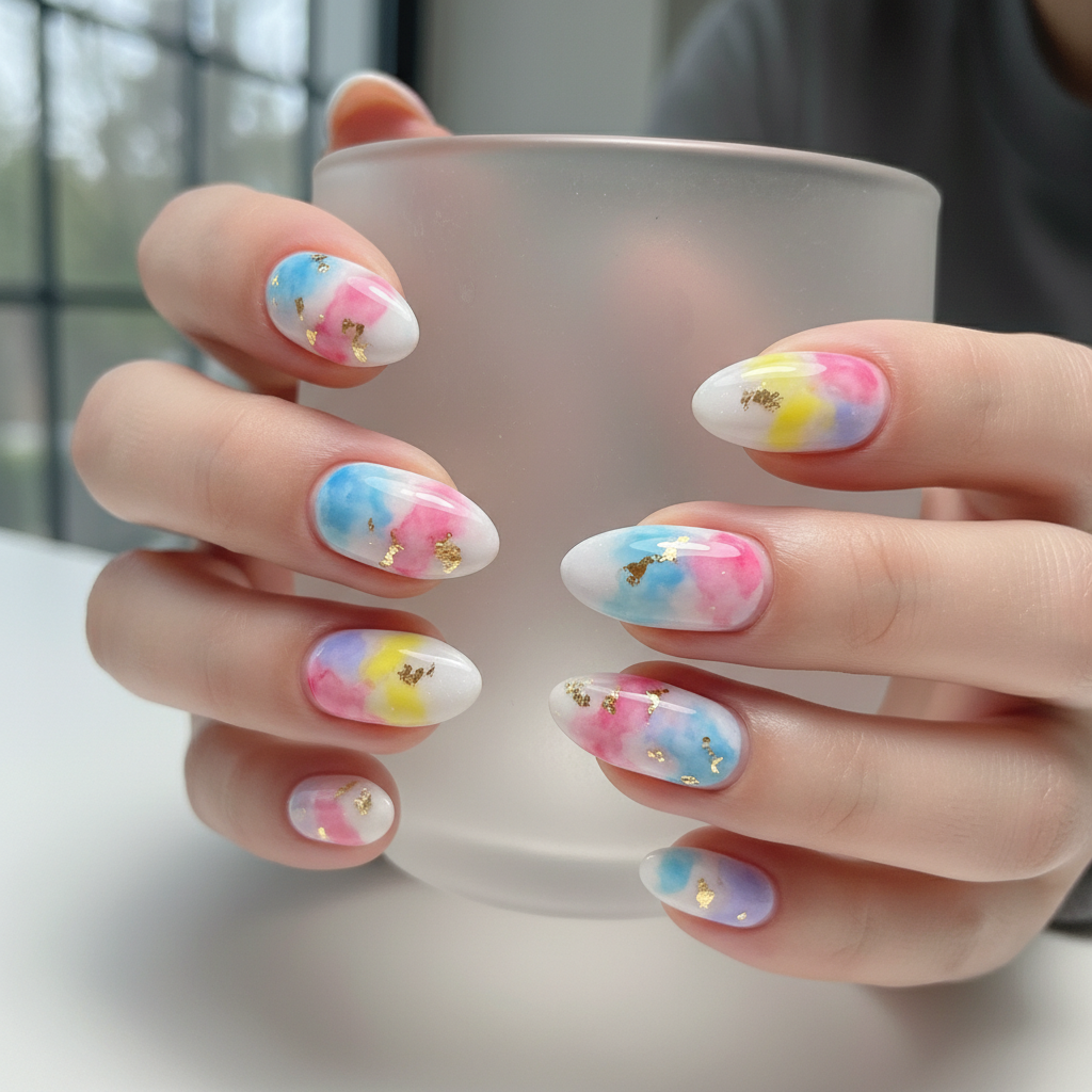 Photo-real Salon Watercolor Nails
