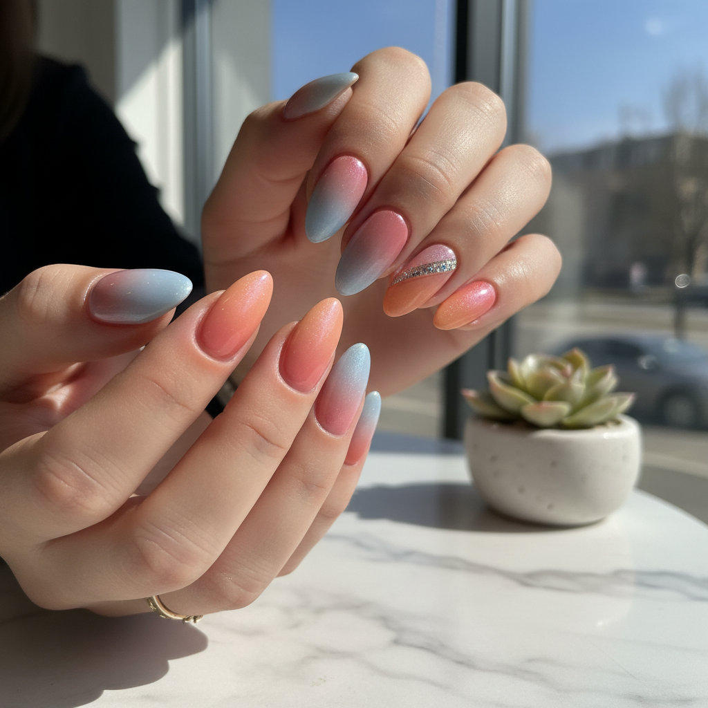 Photo-real Salon Gradient Nails Gradient nail art