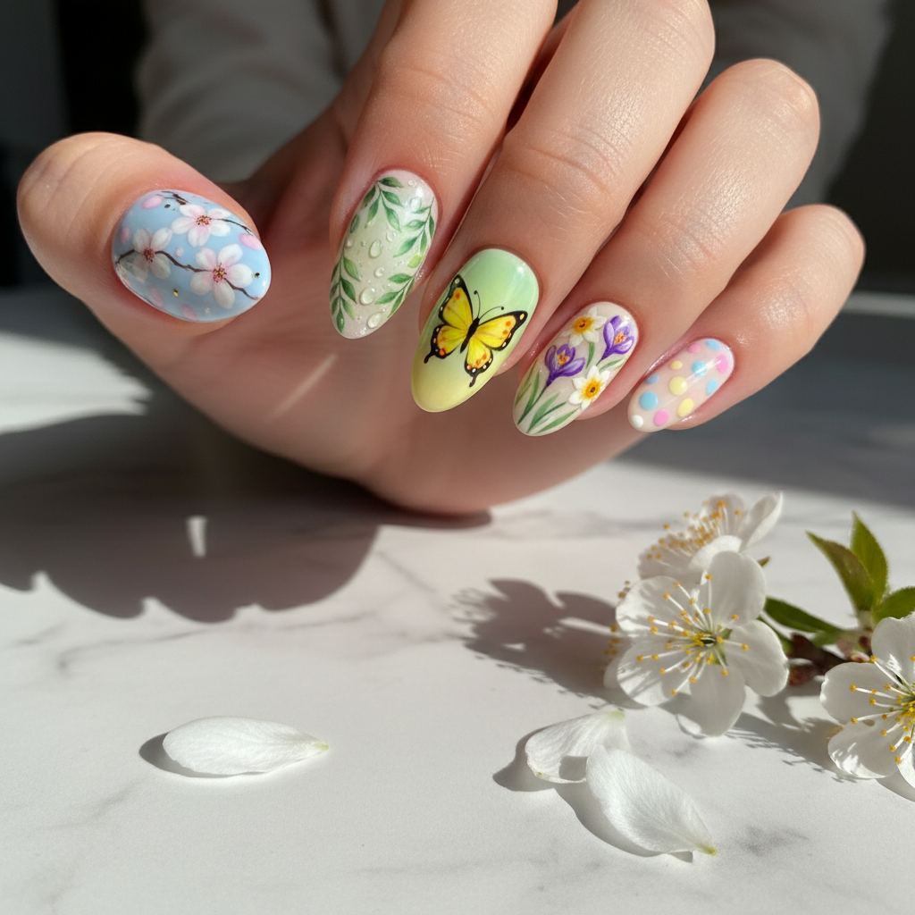 Photo-real Salon Spring Nails Spring nail art