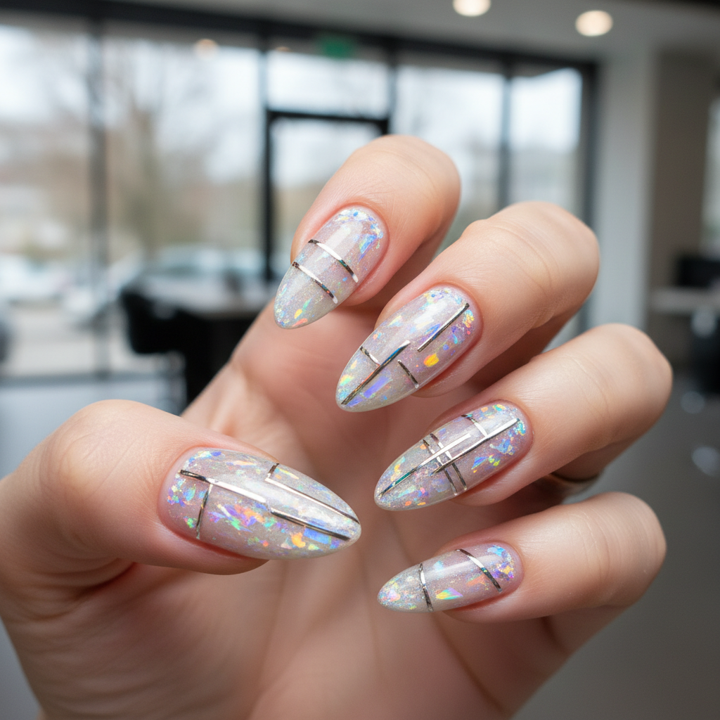 Photo-real Salon Holographic Nails