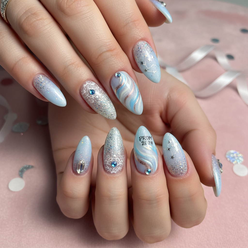 Photo-real Salon Prom Nails Prom nail art
