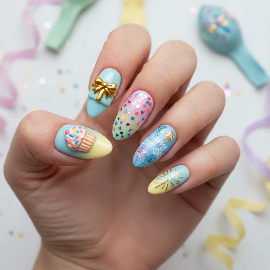 Photo-real Salon Birthday Nails