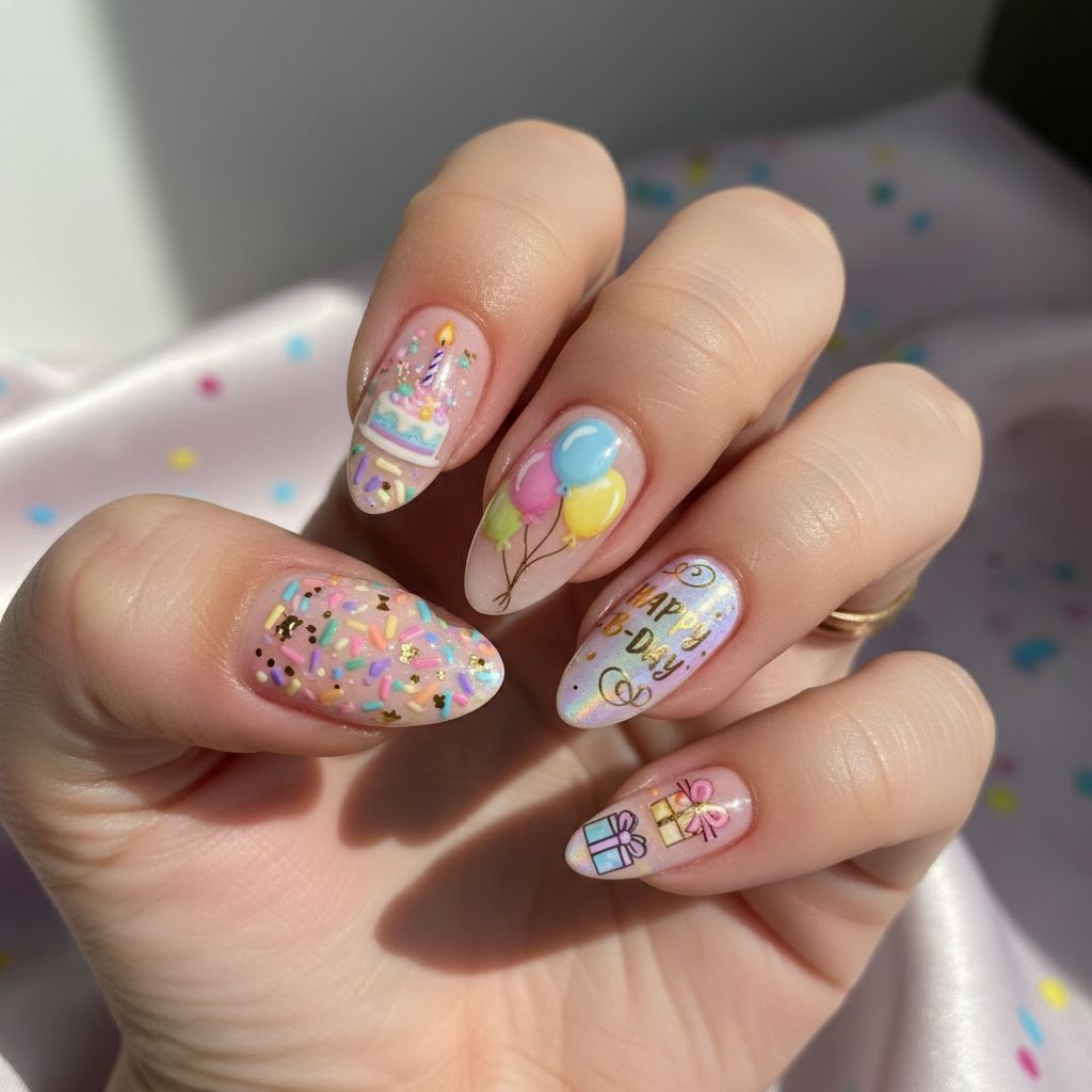 Photo-real Salon Birthday Nails