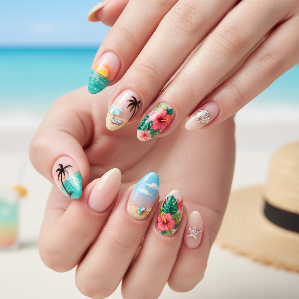 Photo-real Salon Vacation Nails