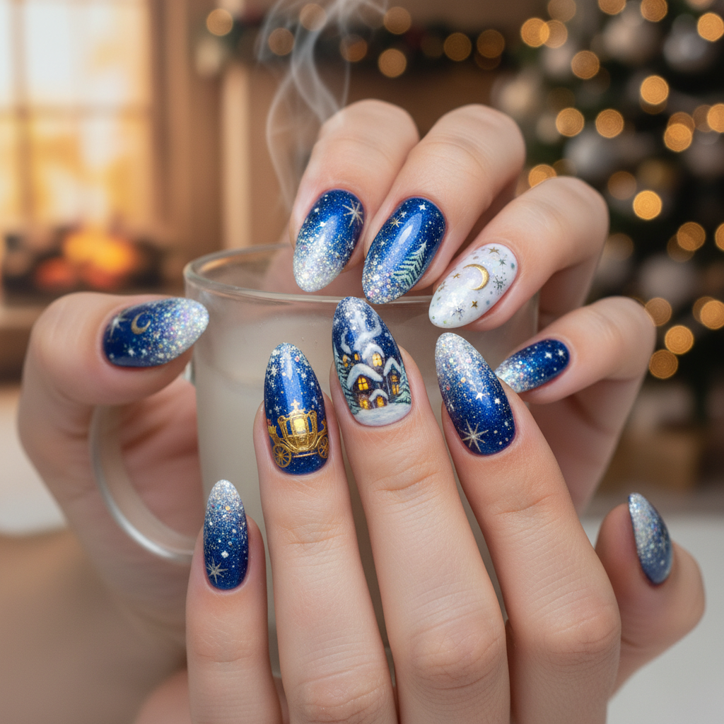 Photo-real Salon Christmas Eve Nails