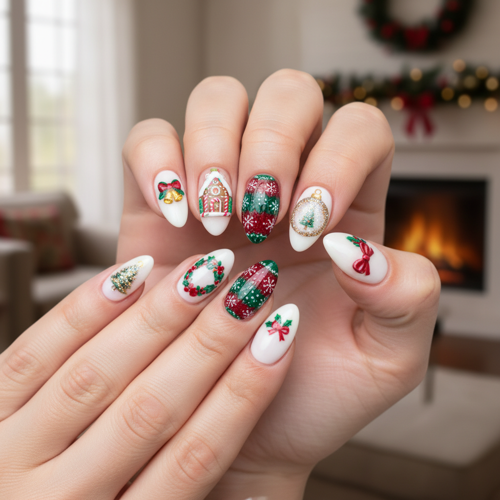 Photo-real Salon Christmas Day Nails