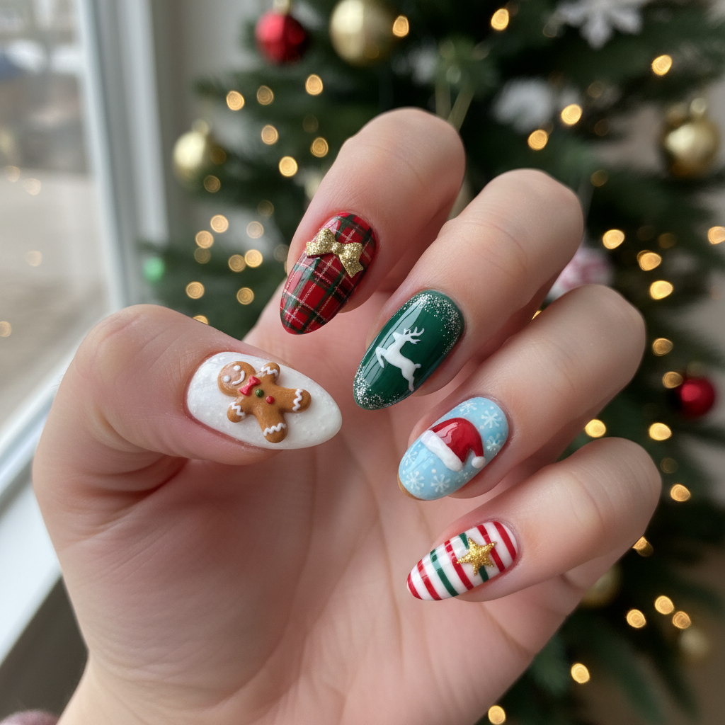 Photo-real Salon Christmas Day Nails