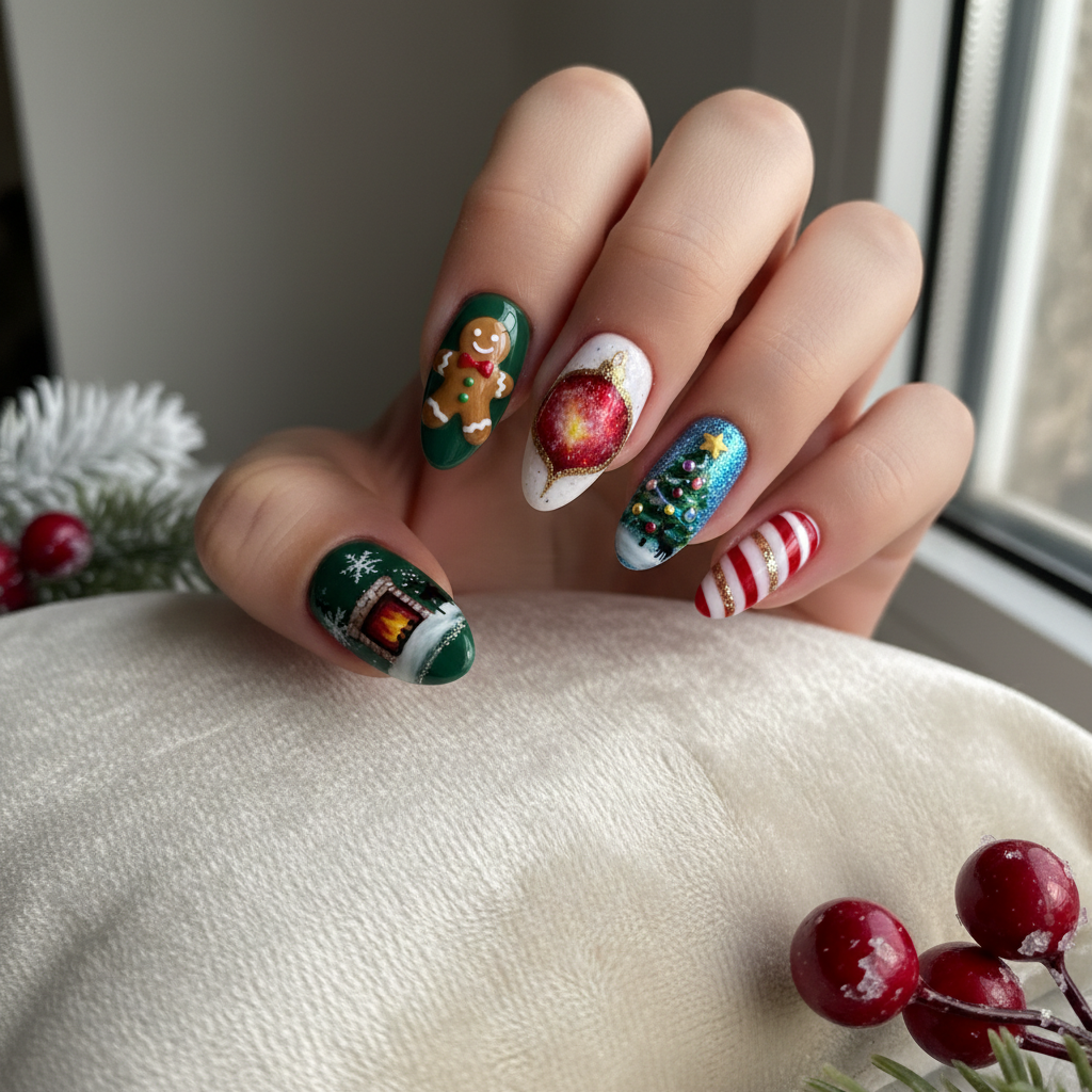Photo-real Salon Christmas Day Nails