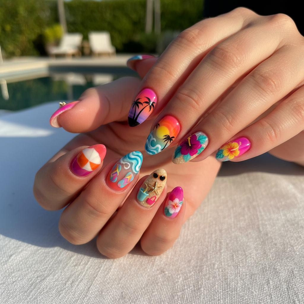 Photo-real Salon Summer Vacation Nails