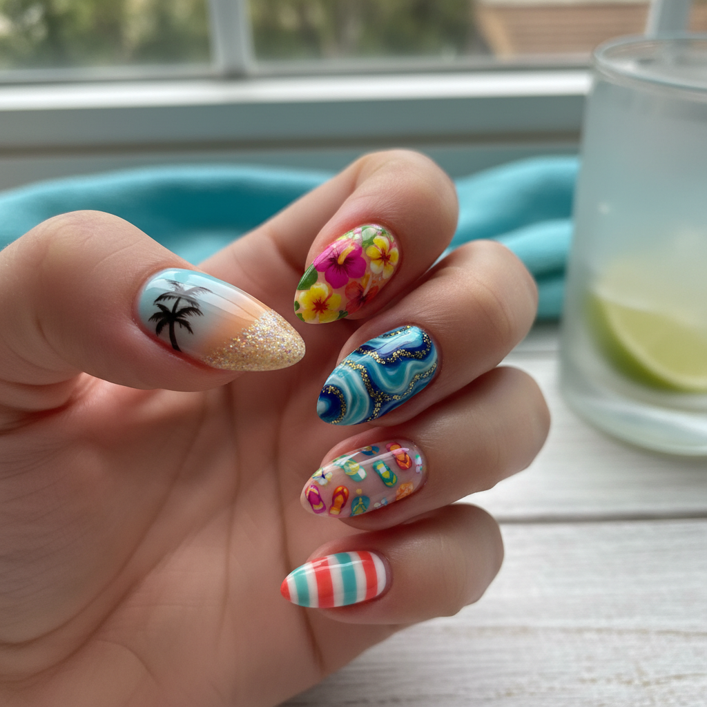 Photo-real Salon Summer Vacation Nails