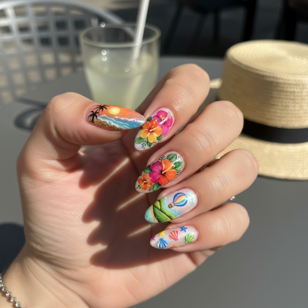 Photo-real Salon Summer Vacation Nails