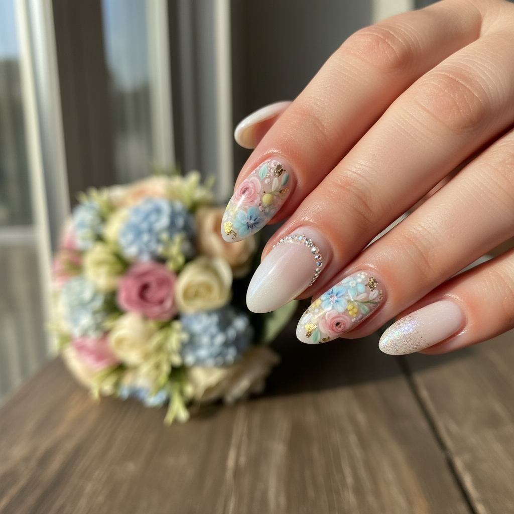 Photo-real Salon Summer Wedding Nails