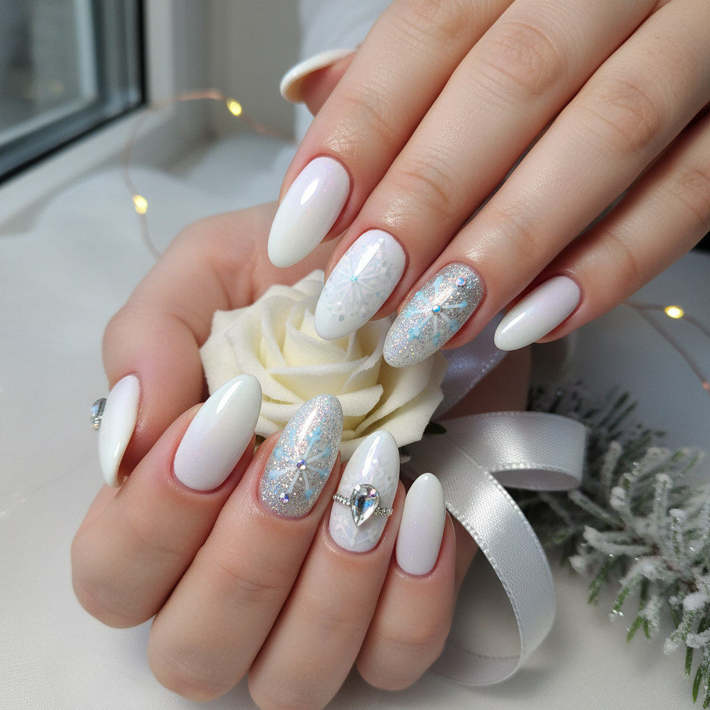 Photo-real Salon Winter Wedding Nails