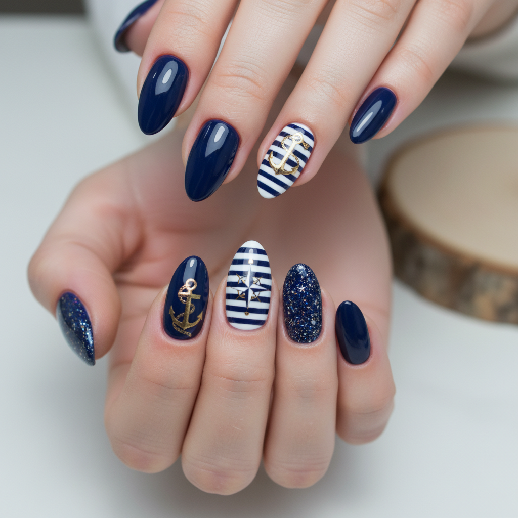 Photo-real Salon Navy Nails
