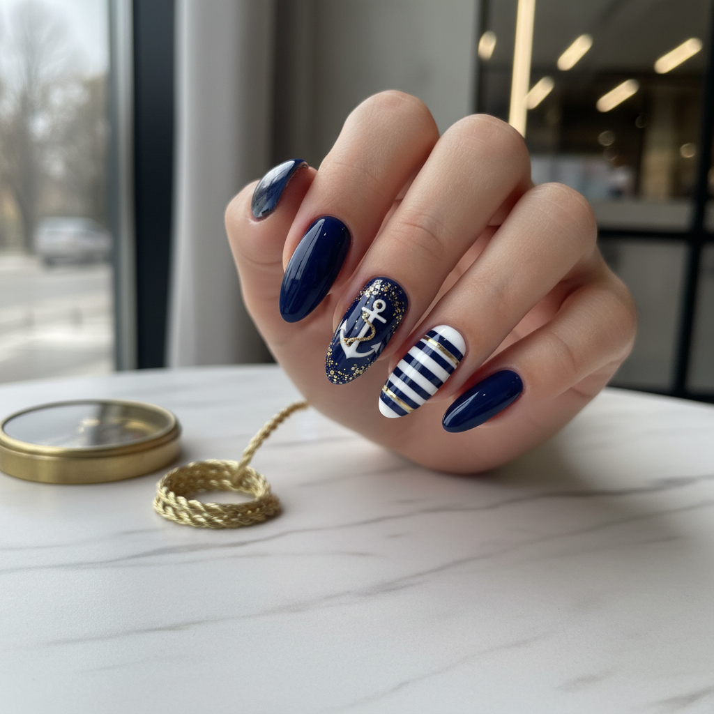 Photo-real Salon Navy Nails