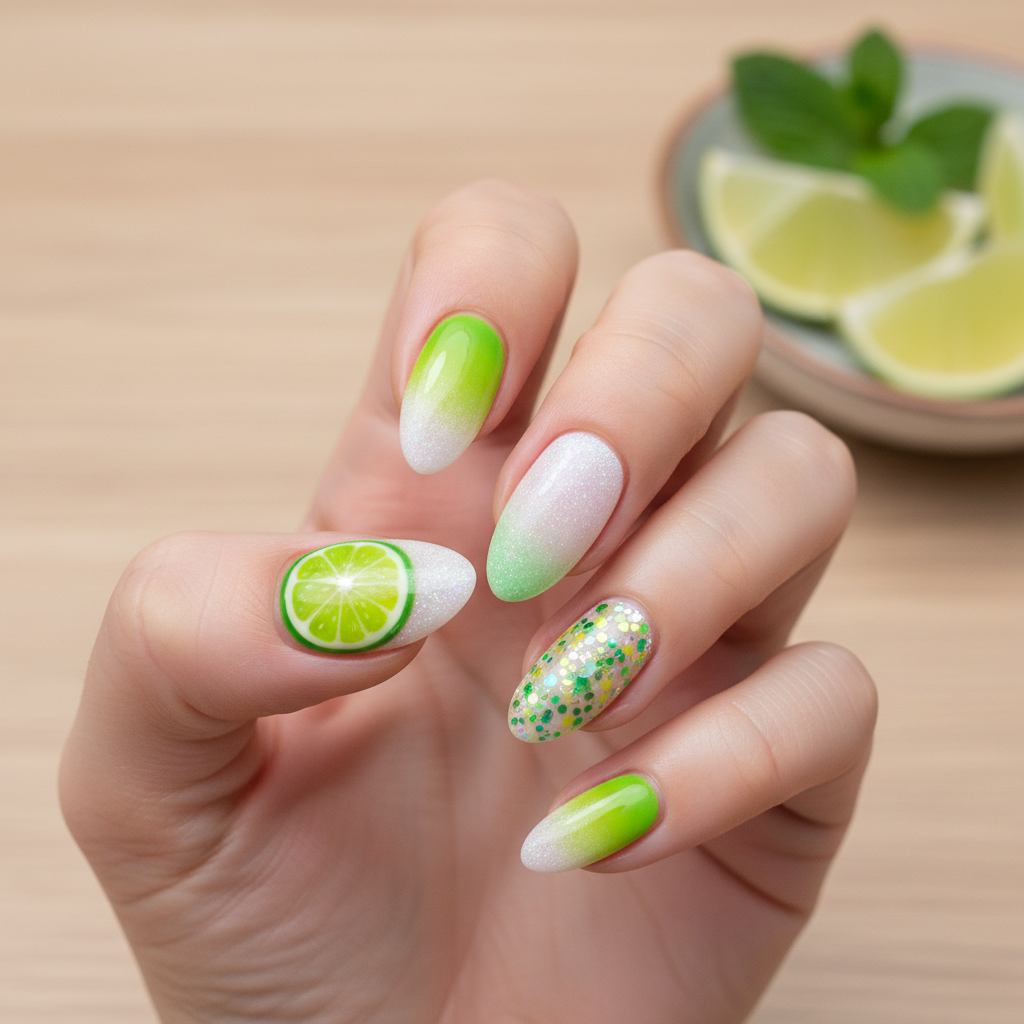 Photo-real Salon Lime Nails