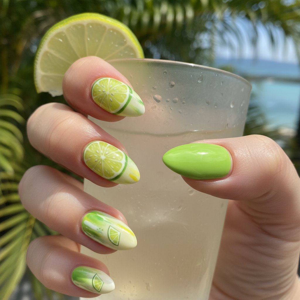 Photo-real Salon Lime Nails
