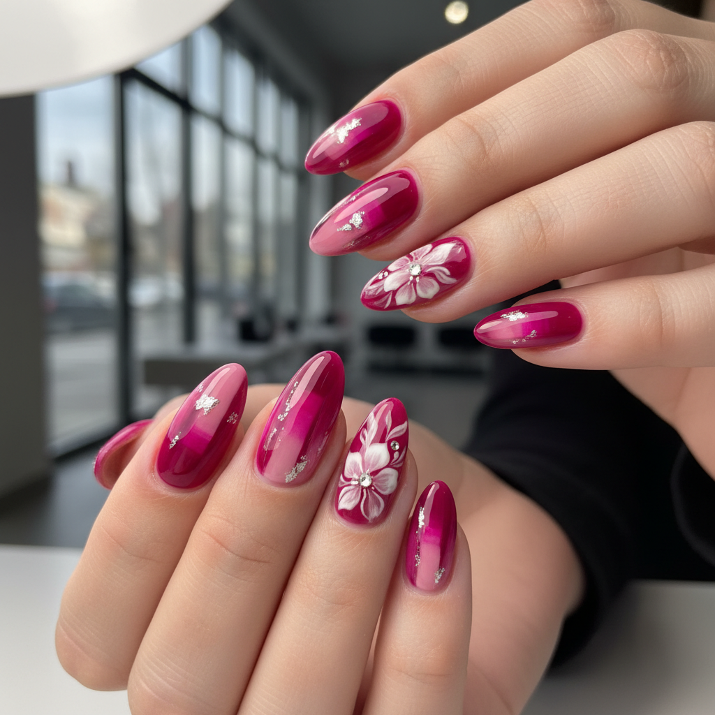 Photo-real Salon Magenta Nails