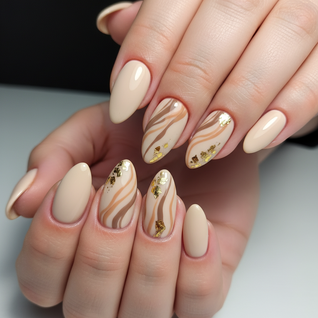 Photo-real Salon Beige Nails
