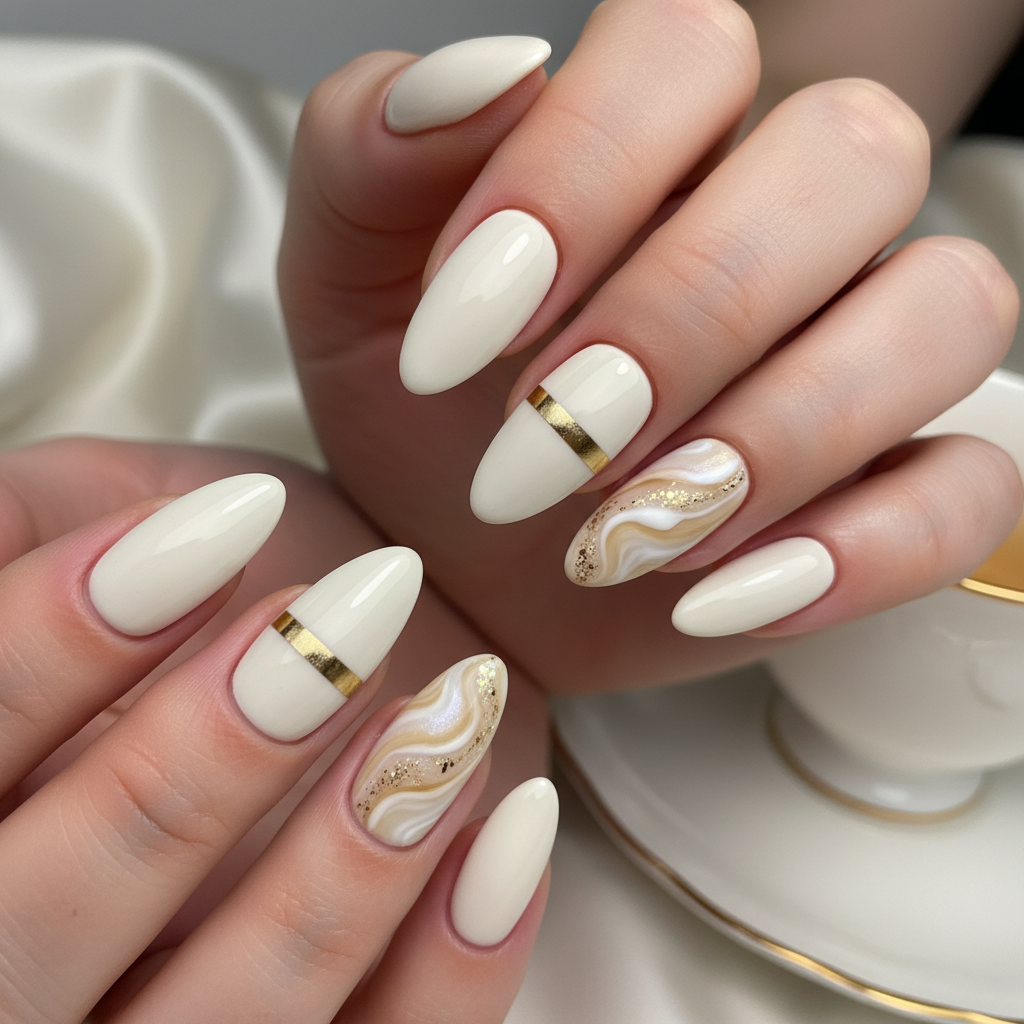 Photo-real Salon Cream Nails Cream nail art