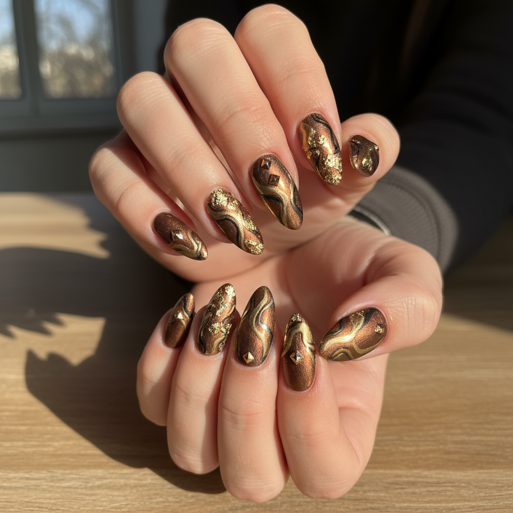 Photo-real Salon Bronze Nails