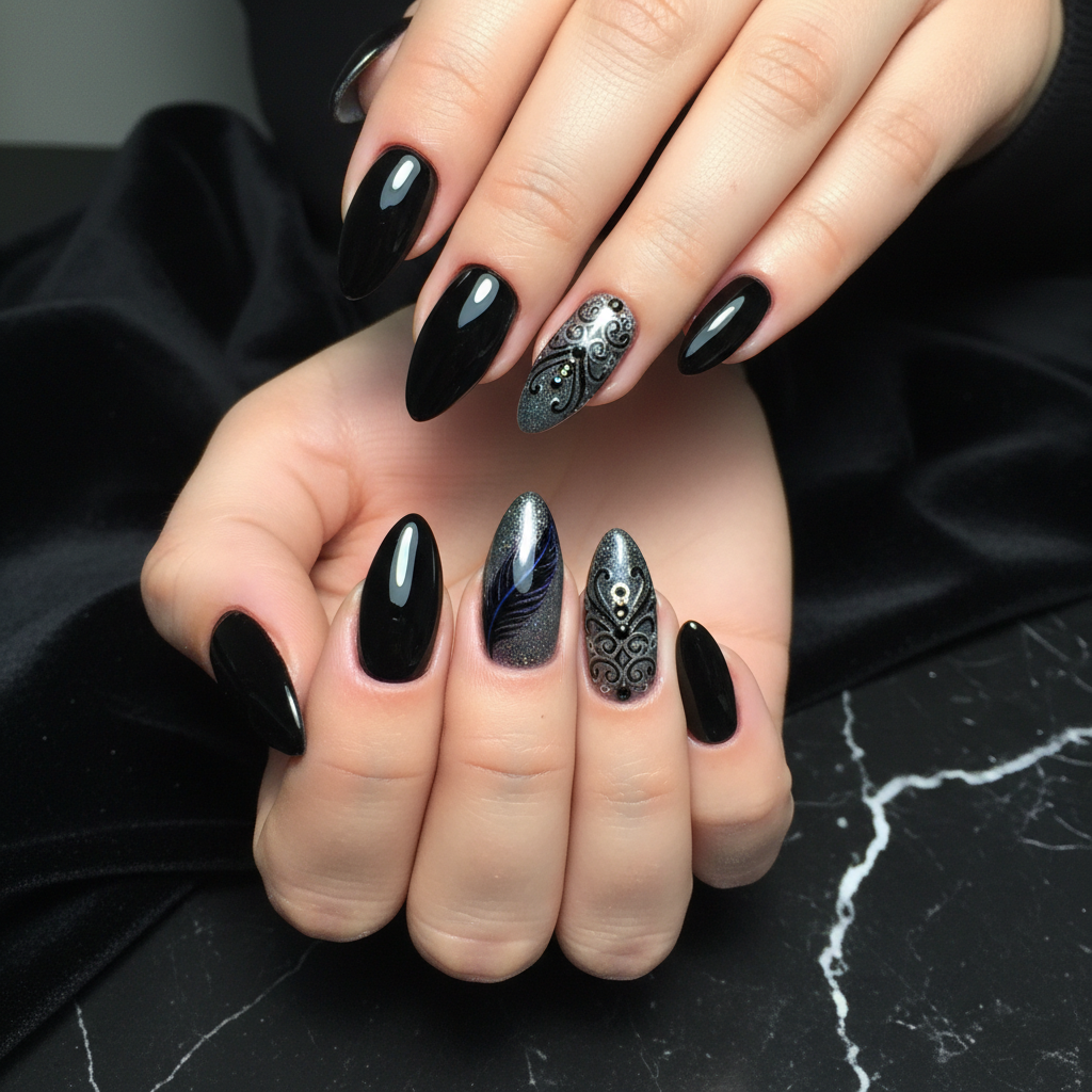 Photo-real Salon Dark Nails