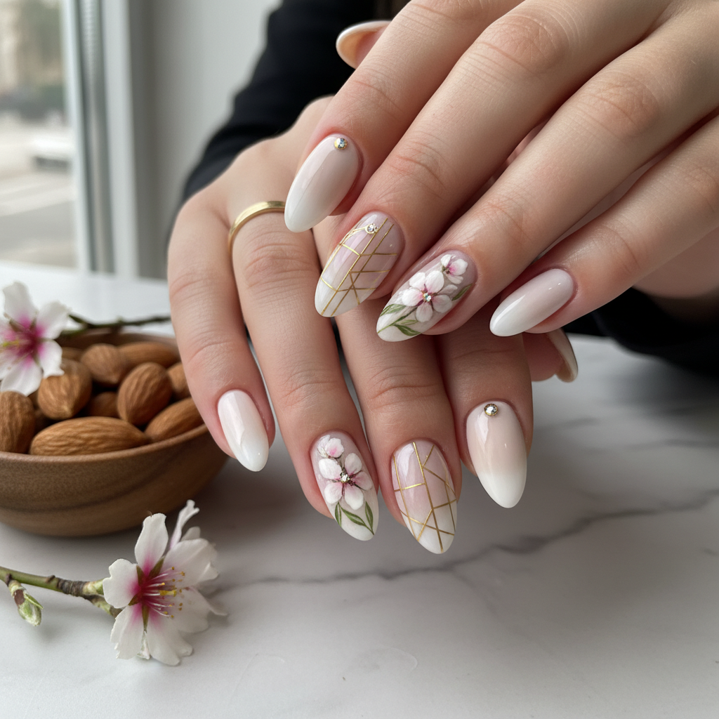 Photo-real Salon Almond Nails