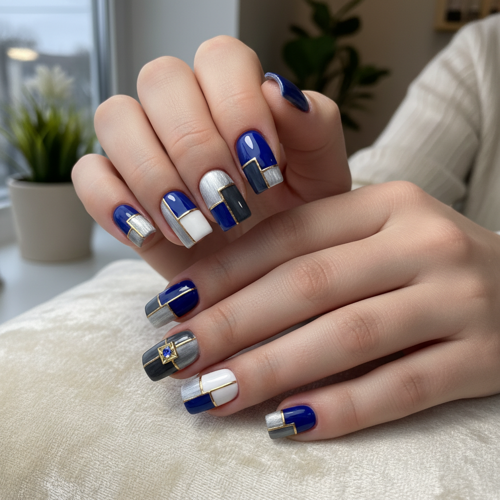 Photo-real Salon Square Nails Square nail art