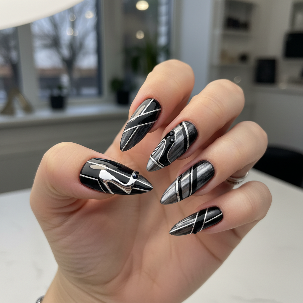 Photo-real Salon Stiletto Nails