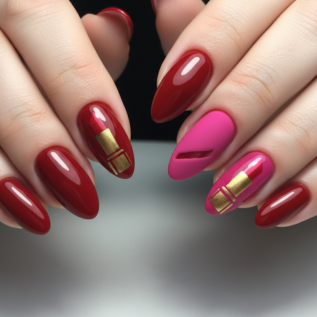 Photo-real Salon Lipstick Nails