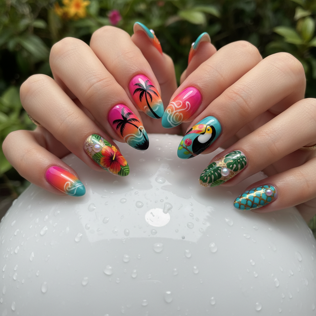 Photo-real Salon Tropical Nails