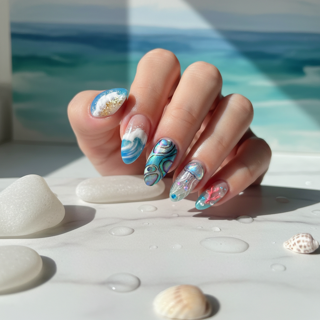 Photo-real Salon Ocean Nails