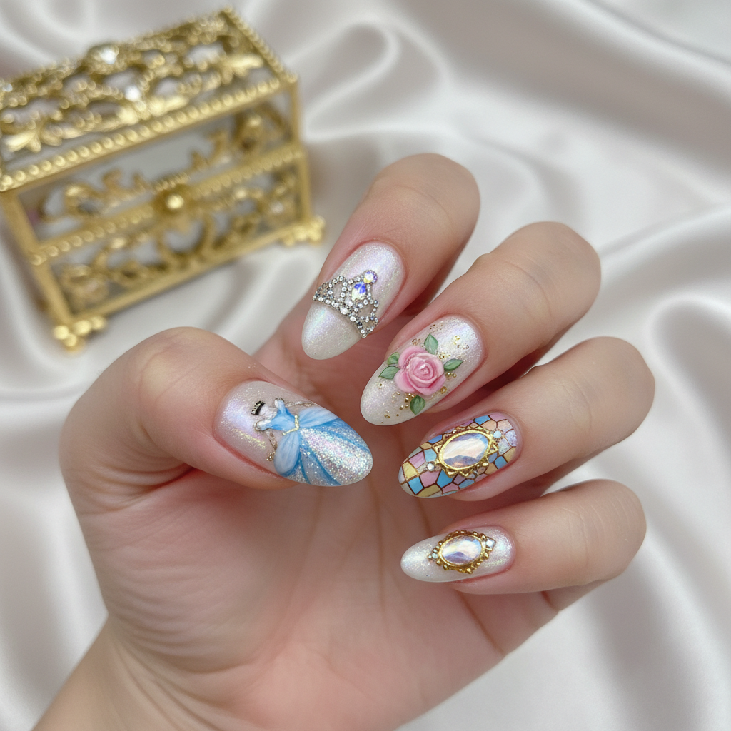 Photo-real Salon Princess Nails Princess nail art