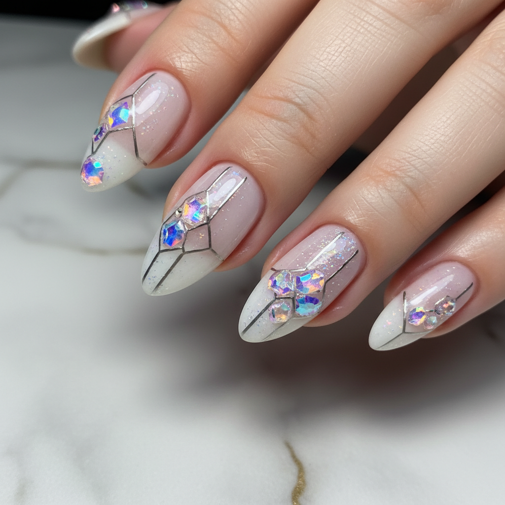 Photo-real Salon Crystal Nails
