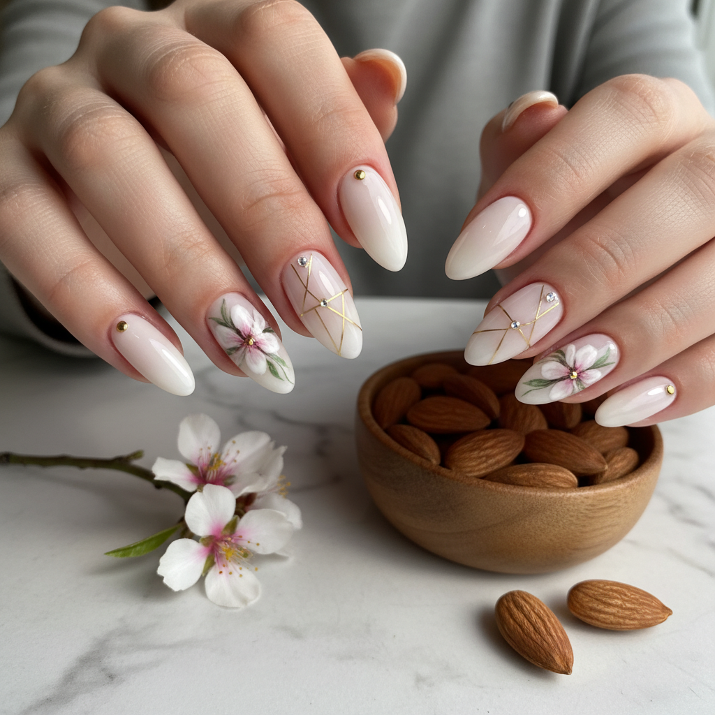 Photo-real Salon Almond Nails