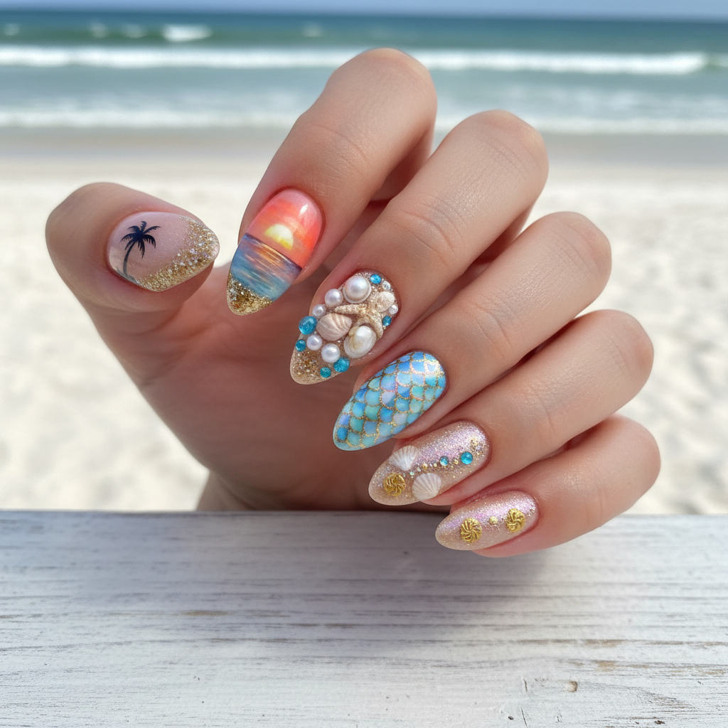 Stunning Photo-real Salon Beach Nails