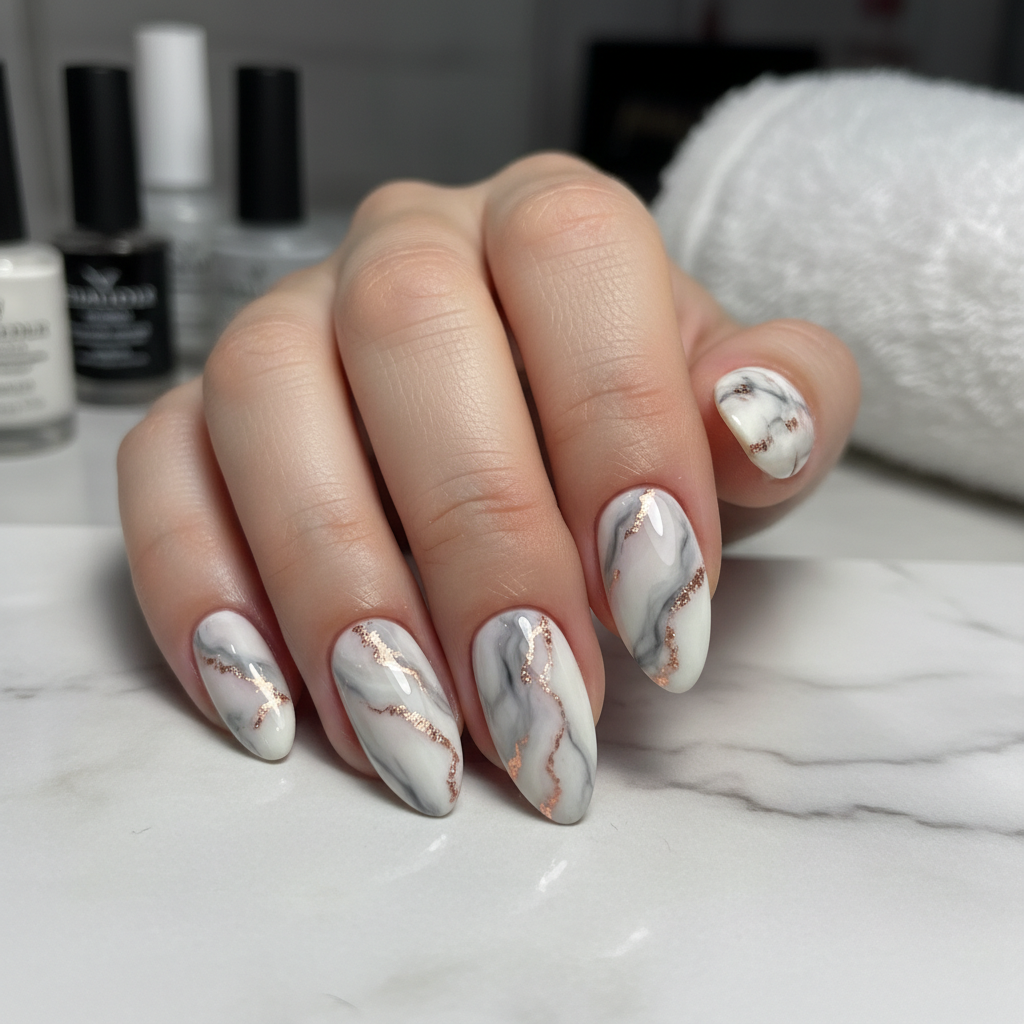 Photo-real Salon Marble Nails