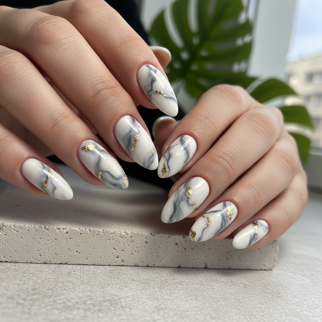 Stunning Photo-real Salon Marble Nails