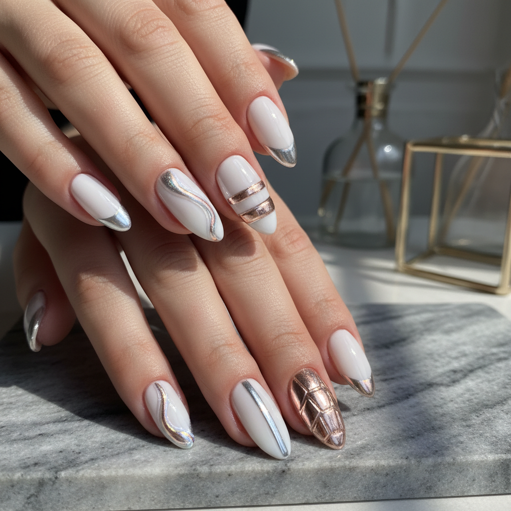 Trendy Designs Chrome Designs Nails