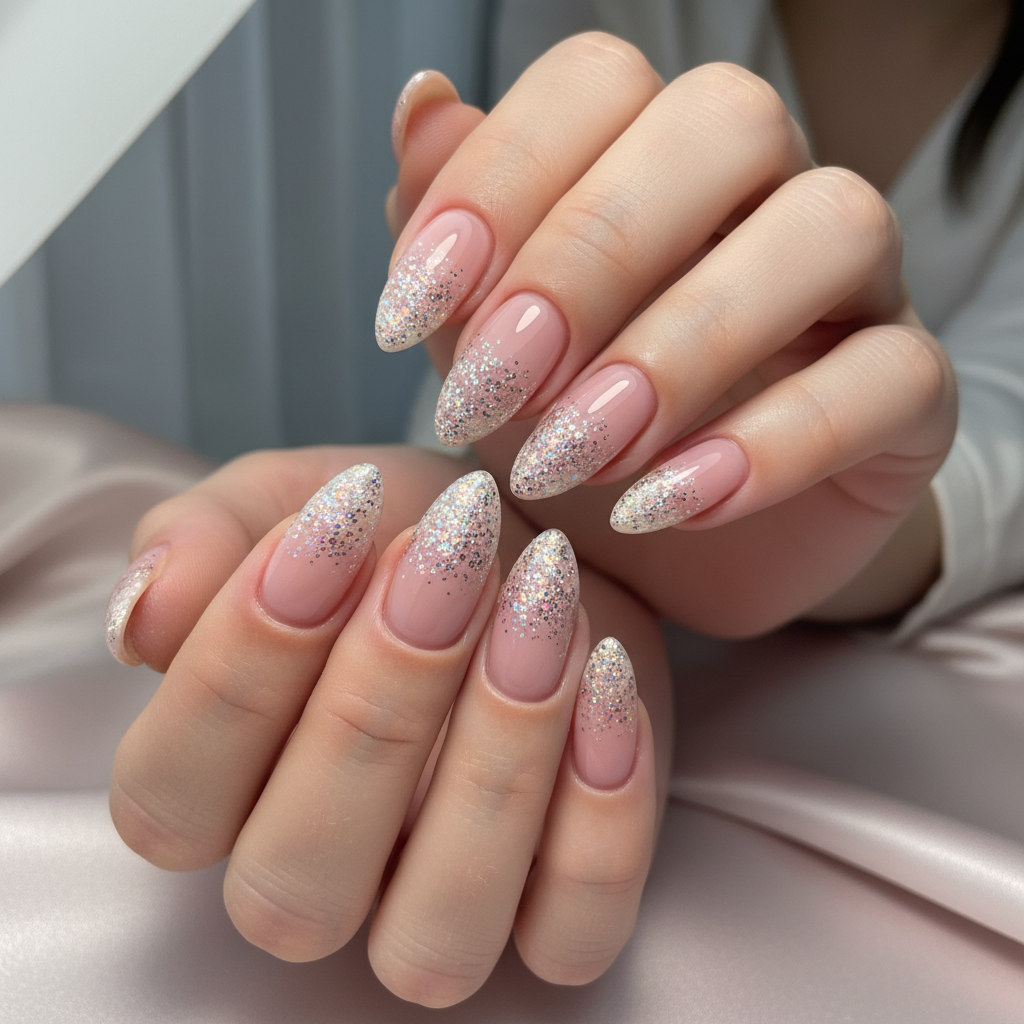 Glitter Designs Soft Ombr Designs Nails