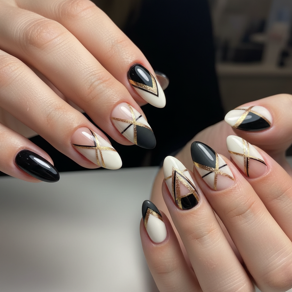 Photo-real Salon Geometric Nails