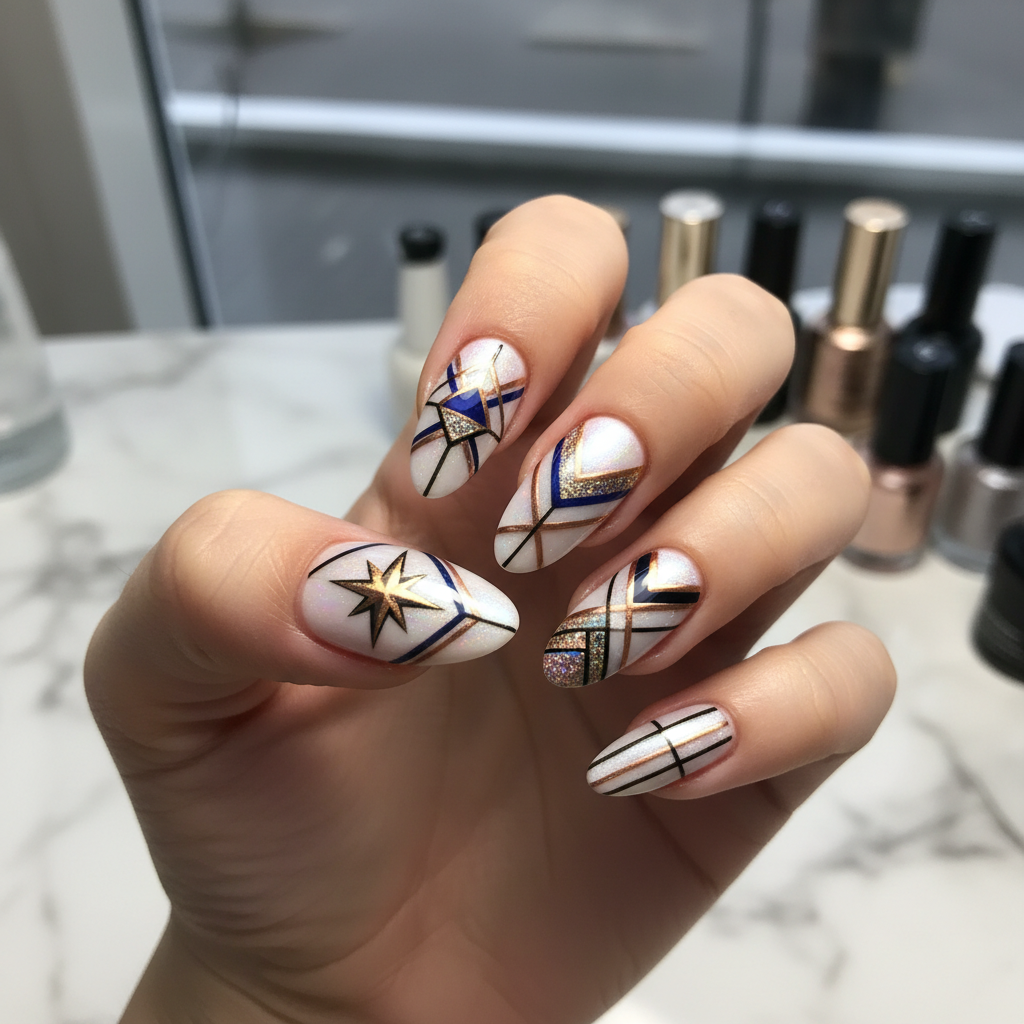 Stunning Photo-real Salon Geometric Nails