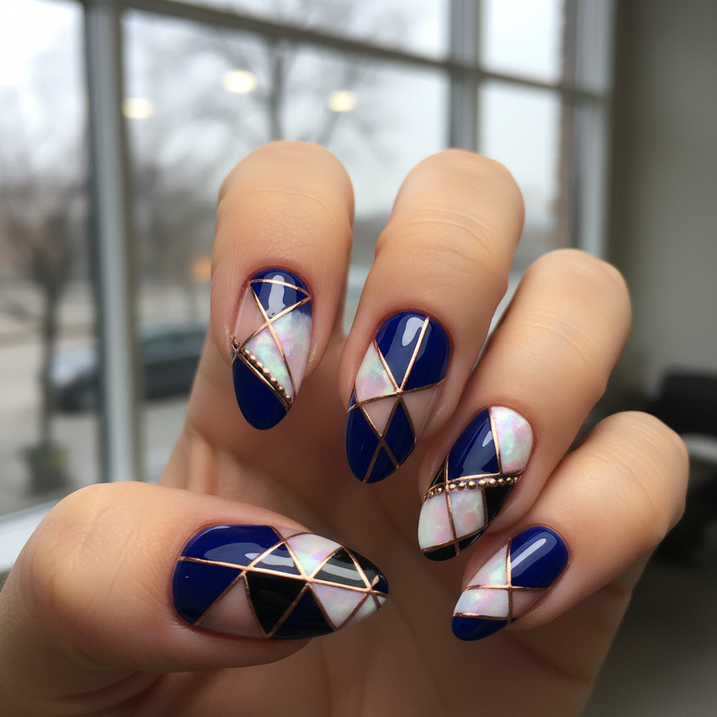 Gorgeous Photo-real Salon Geometric Nails