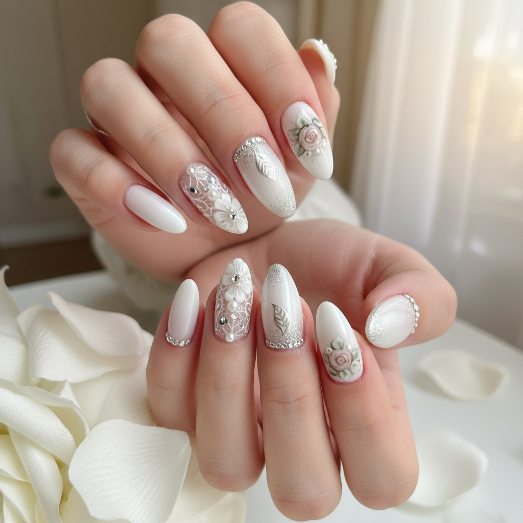 Stunning Photo-real Salon Wedding Nails