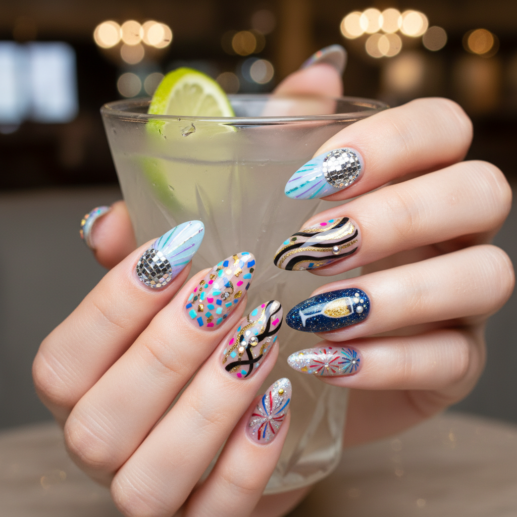Beautiful Photo-real Salon Party Nails
