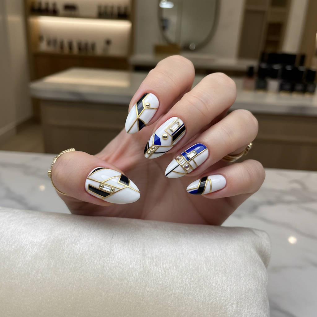 Sophisticated Photo-real Salon Detailing Nails