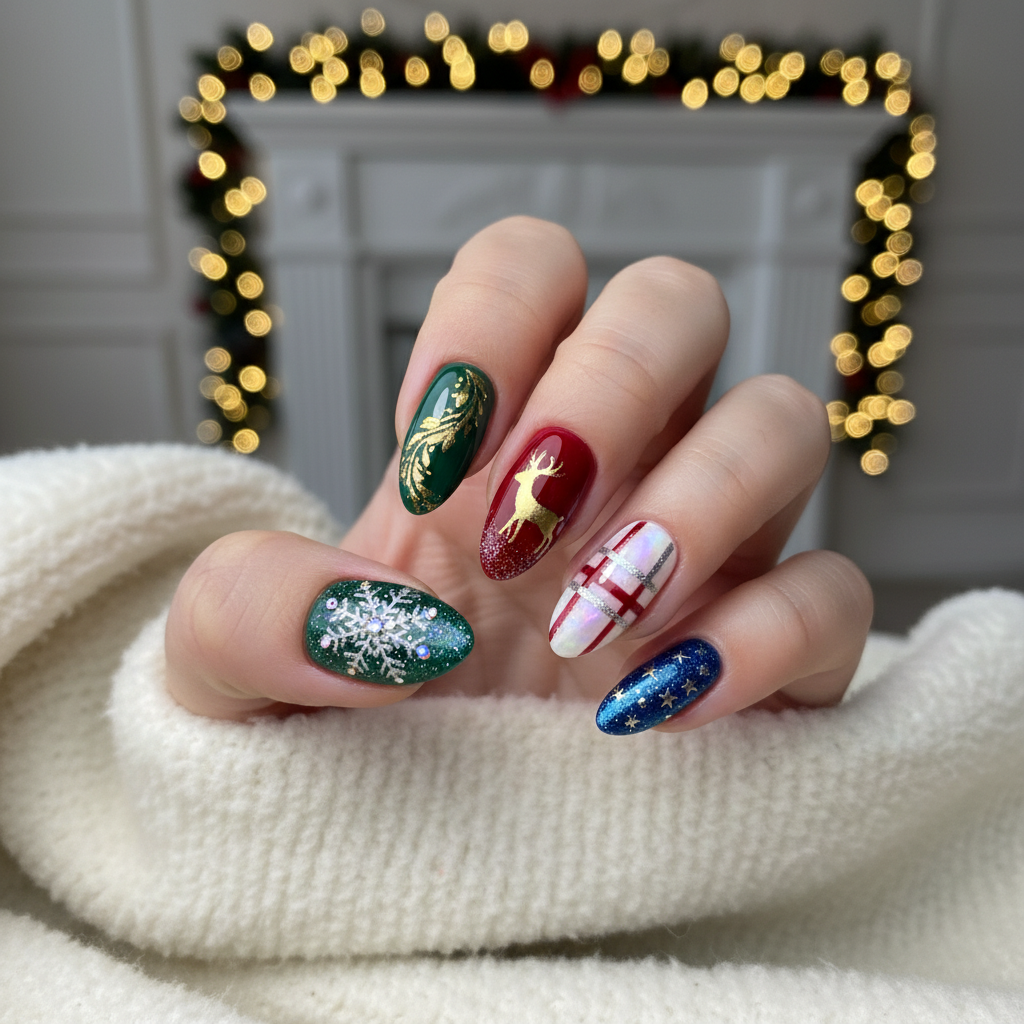 Sophisticated Photo-real Salon Holiday Nails