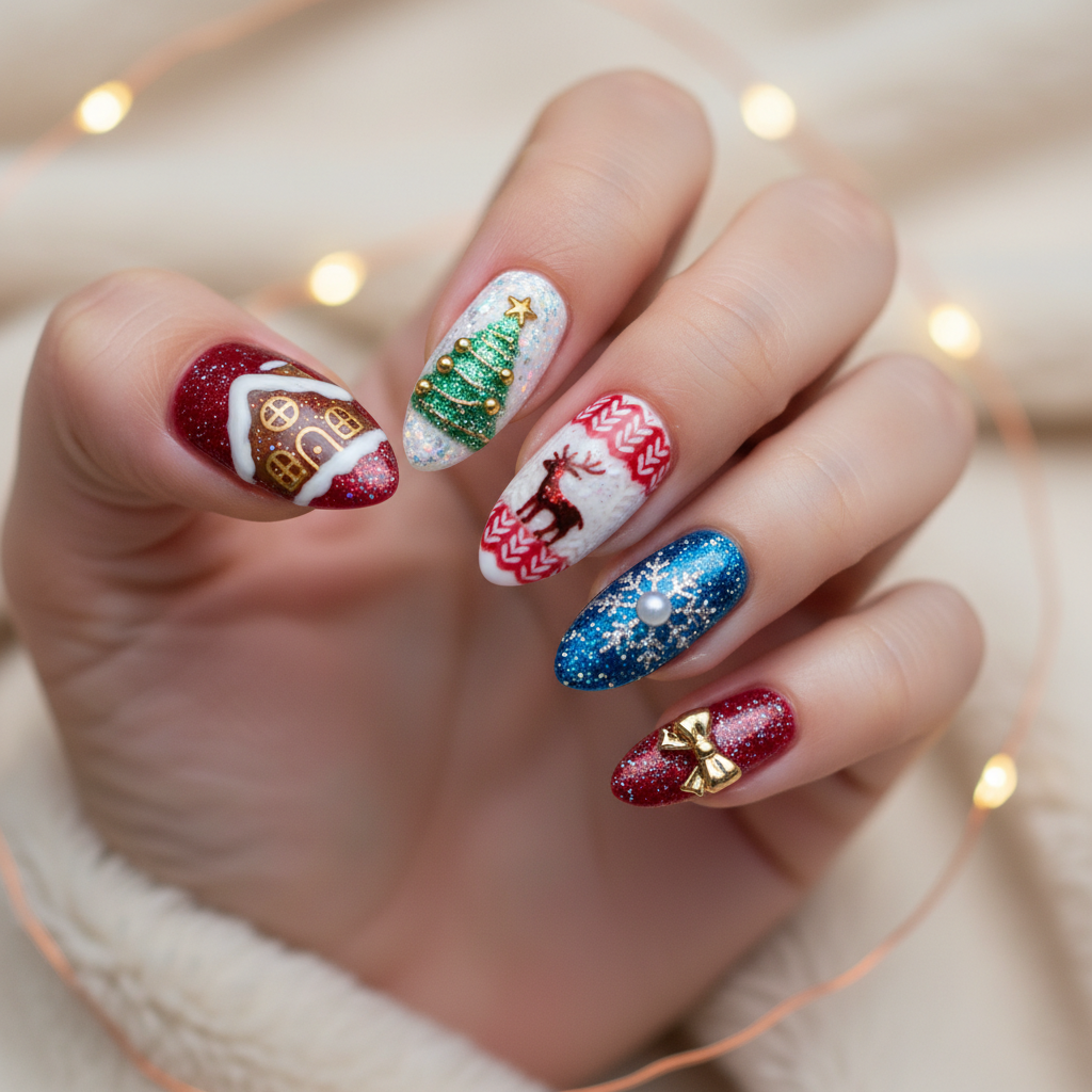 Gorgeous Photo-real Salon Holiday Nails